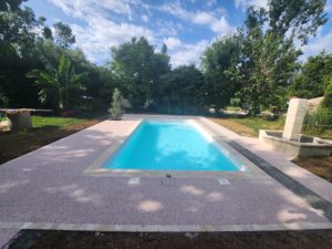 pose de margelle piscine